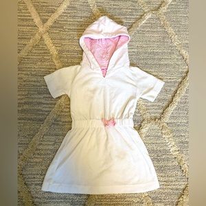 Ruffle Butts white terry cloth cover up size 4T never worn